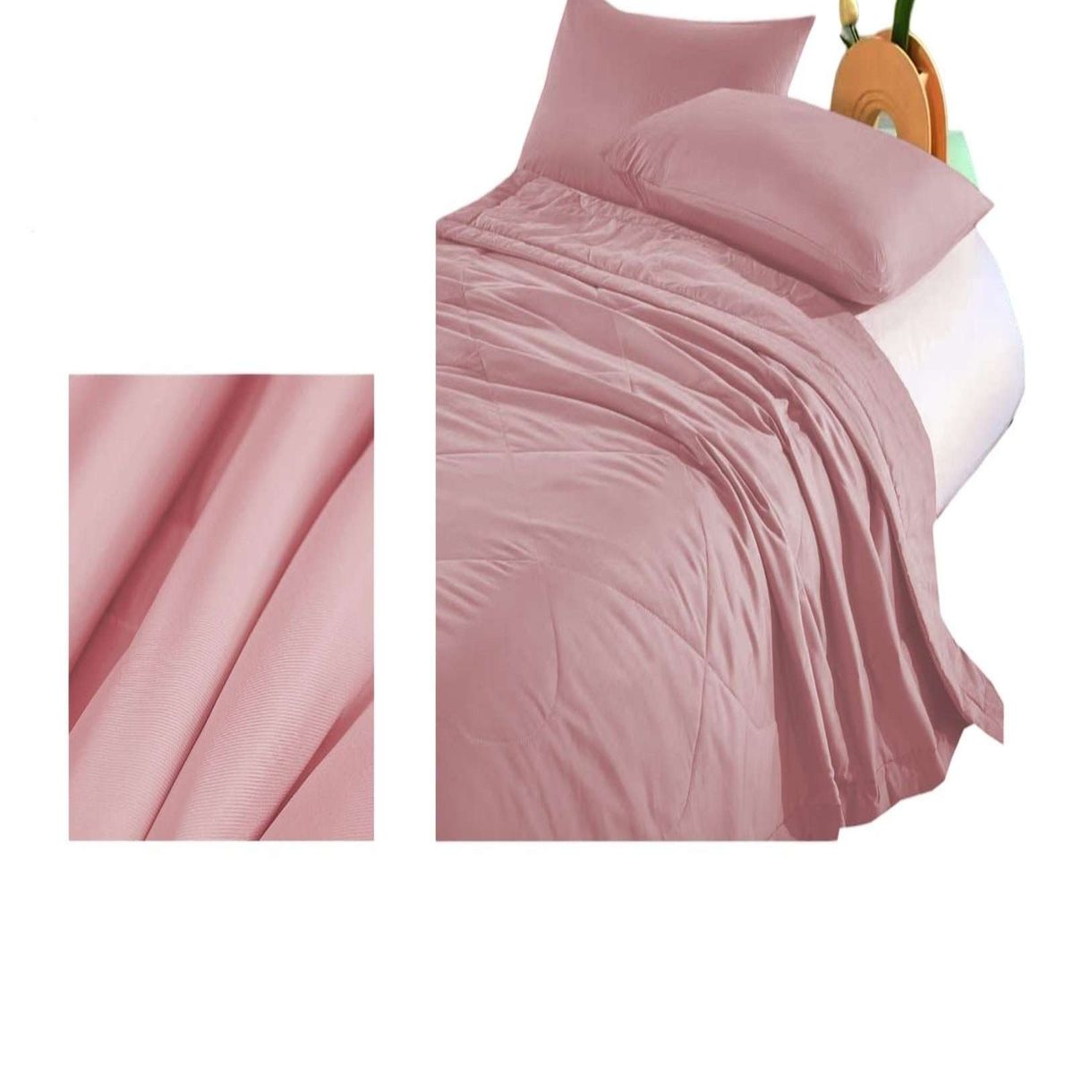 GENERICO - CUBRECAMA  EXTRA DELGADO ROSA KING 220X240