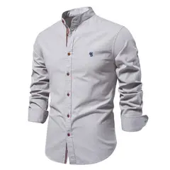 BLWOENS - Polera de manga larga para hombres - Gris