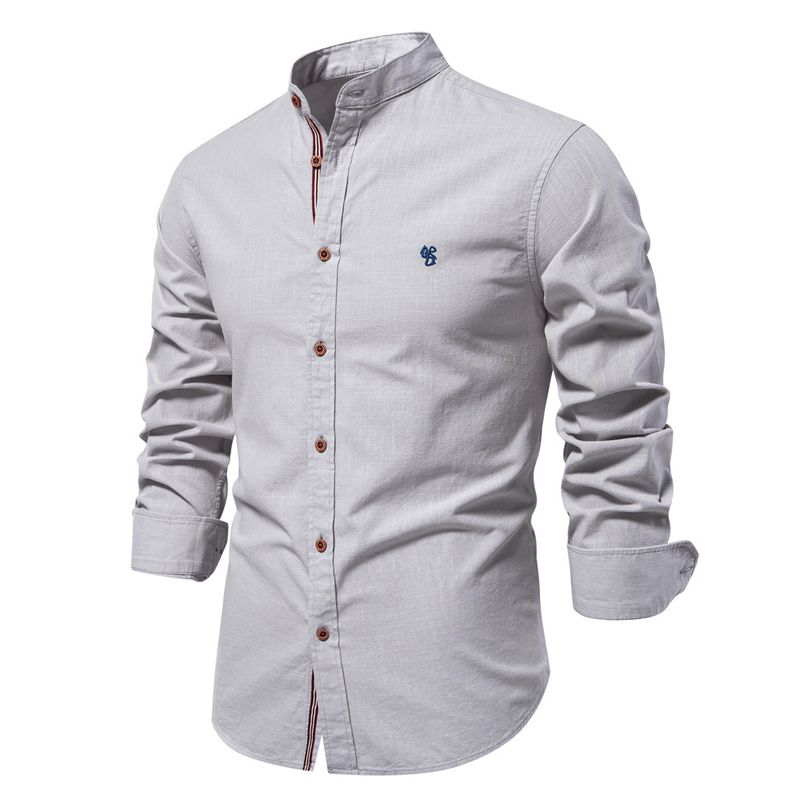 BLWOENS - Polera de manga larga para hombres - Gris