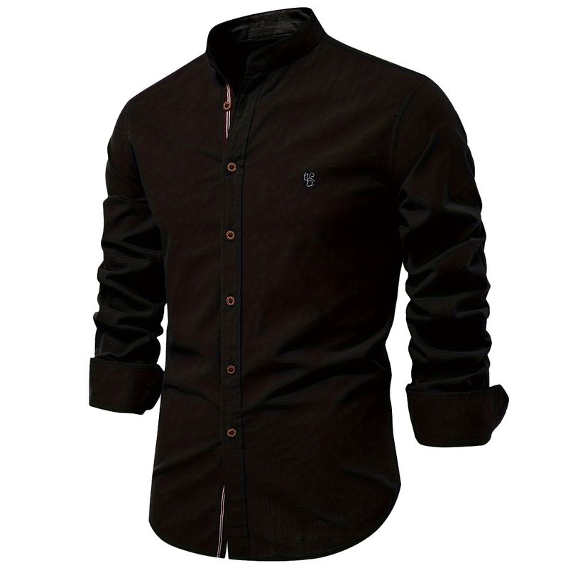BLWOENS - Polera de manga larga para hombres - Negro