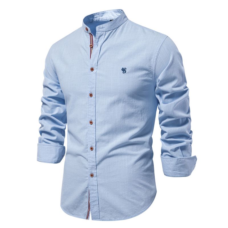 BLWOENS - Polera de manga larga para hombres - Azul