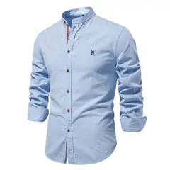 BLWOENS - Polera de manga larga para hombres - Azul