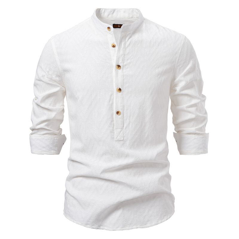 BLWOENS - Polera de manga larga para hombres - Blanco