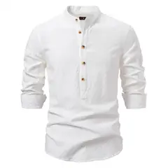 BLWOENS - Polera de manga larga para hombres - Blanco