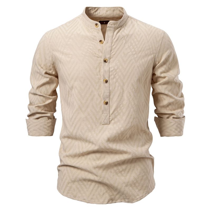 BLWOENS - Polera de manga larga para hombres - Beige_.