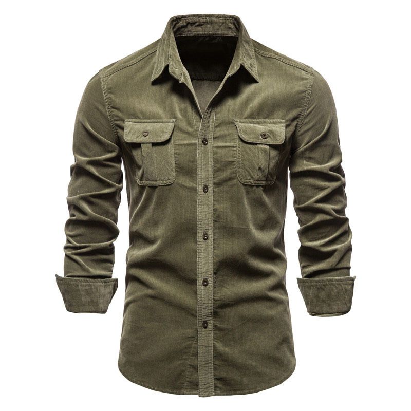 BLWOENS - Polera de manga larga para hombres - Verde