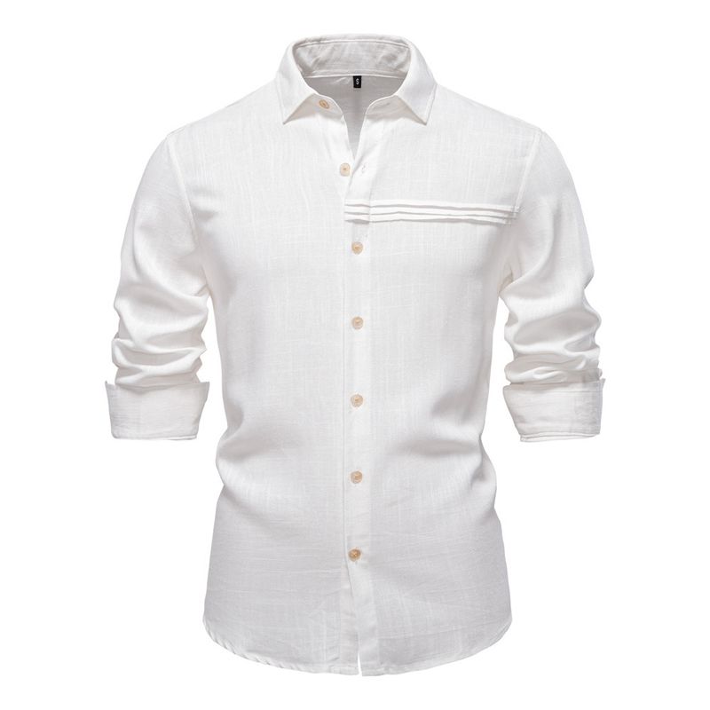 BLWOENS - Polera de manga larga para hombres - Blanco