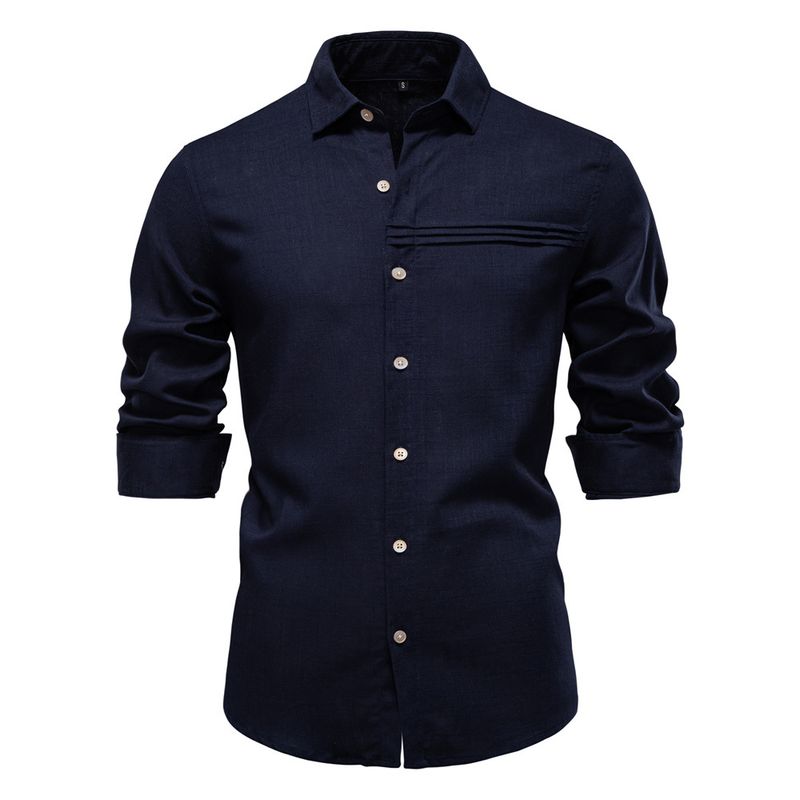 BLWOENS - Polera de manga larga para hombres - Azul