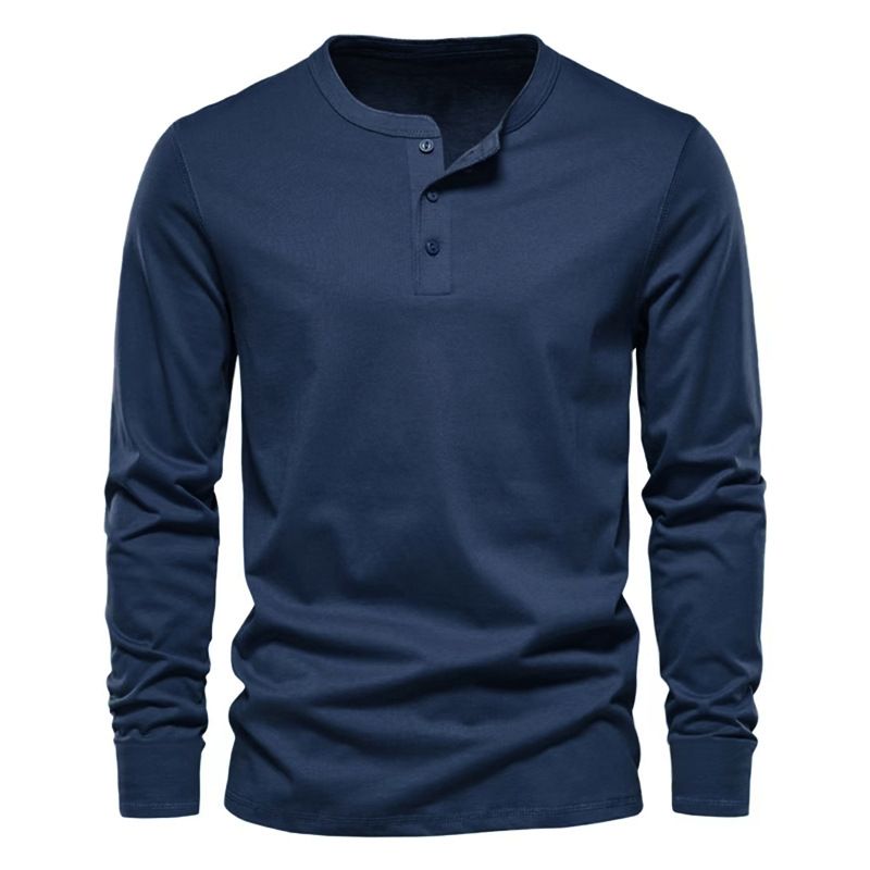 BLWOENS - Polera de manga larga para hombres - Azul