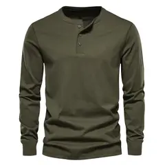 BLWOENS - Polera de manga larga para hombres - Verde