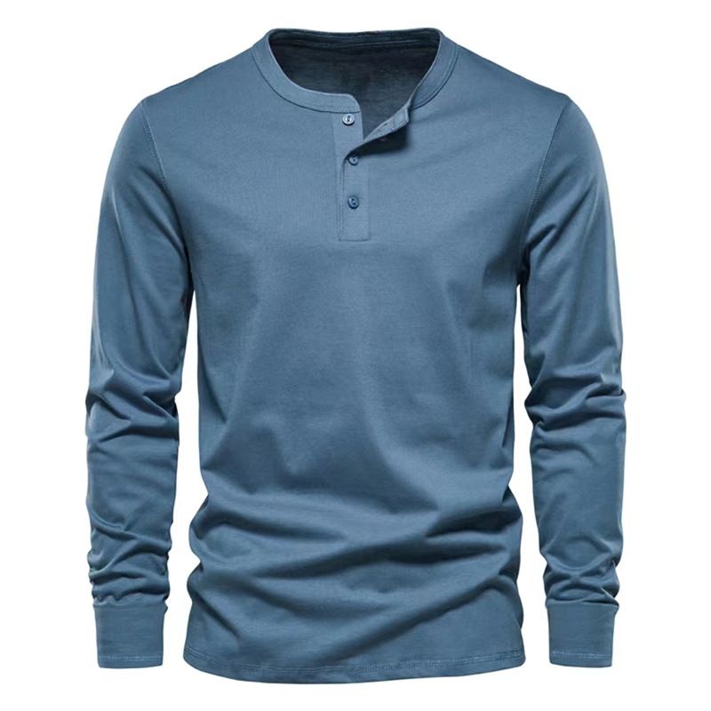 BLWOENS - Polera de manga larga para hombres - Azul