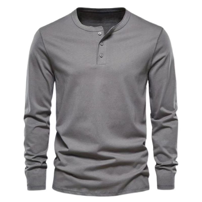 BLWOENS - Polera de manga larga para hombres - Gris