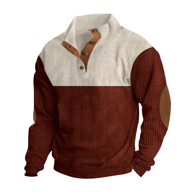 BLWOENS - Polera de manga larga para hombres - Rojo