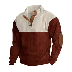 BLWOENS - Polera de manga larga para hombres - Rojo