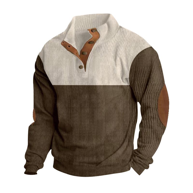 BLWOENS - Polera de manga larga para hombres - Marrón