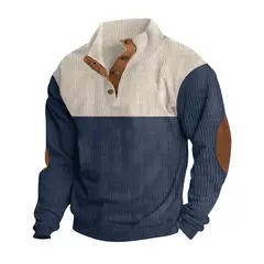 BLWOENS - Polera de manga larga para hombres - Azul