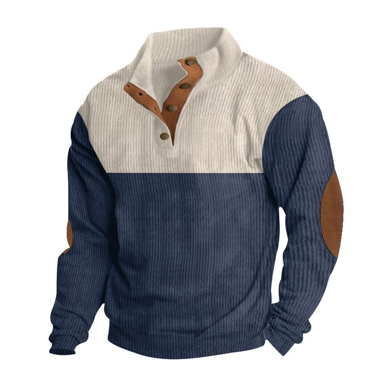 BLWOENS - Polera de manga larga para hombres - Azul