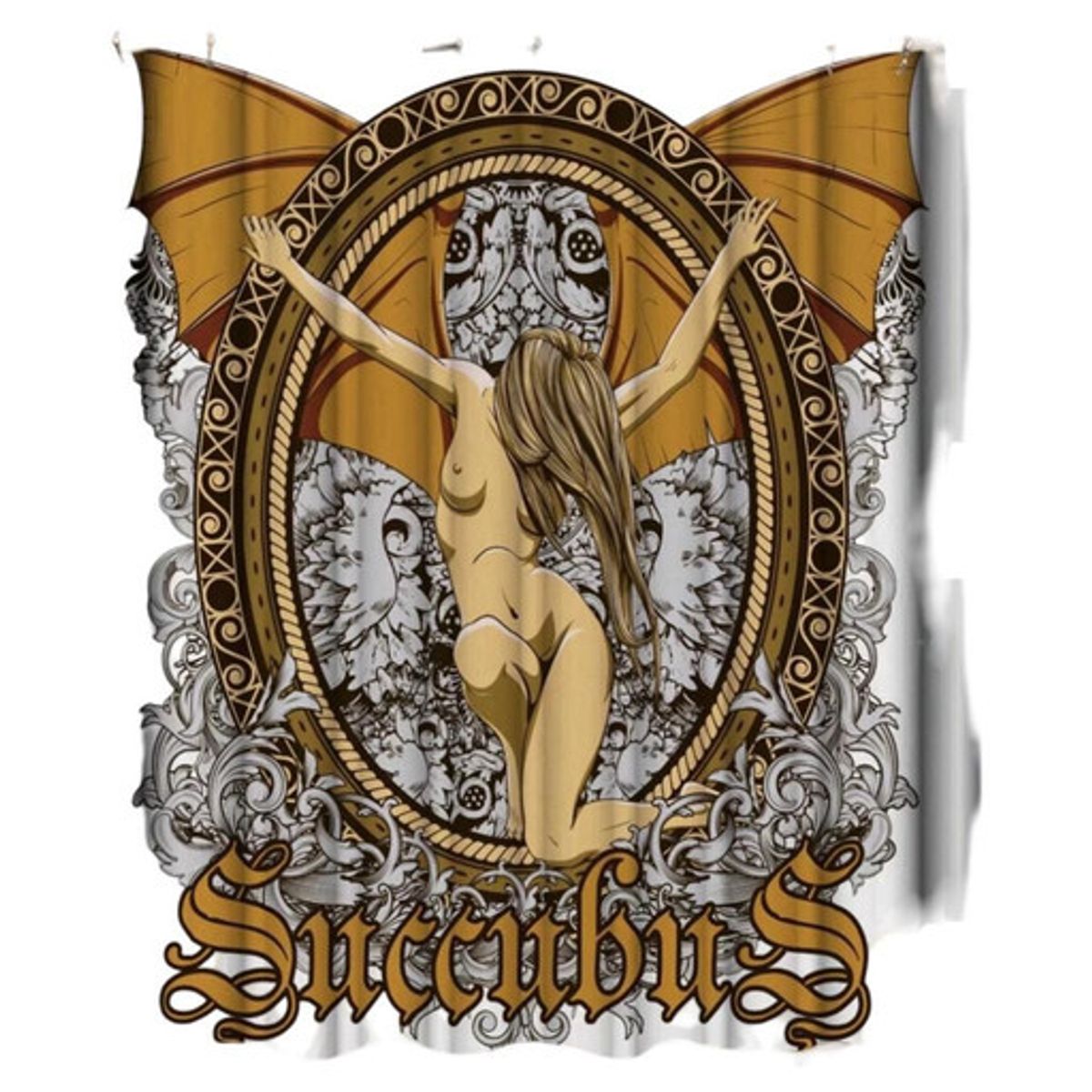 GENERICO - CORTINA DE BAÑO MAS FORRO DE DUCHA IMPERMEABLE