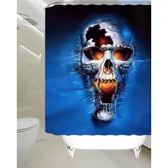 GENERICO - CORTINA DE BAÑO MAS FORRO DE DUCHA IMPERMEABLE