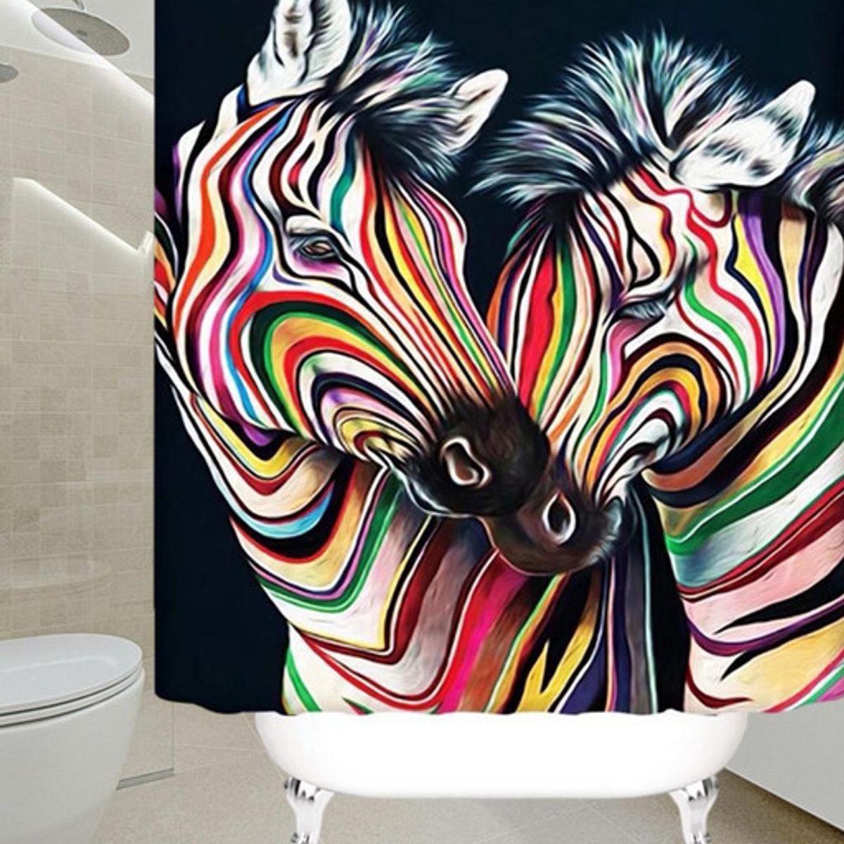 GENERICO - CORTINA DE BAÑO MAS FORRO DE DUCHA IMPERMEABLE.