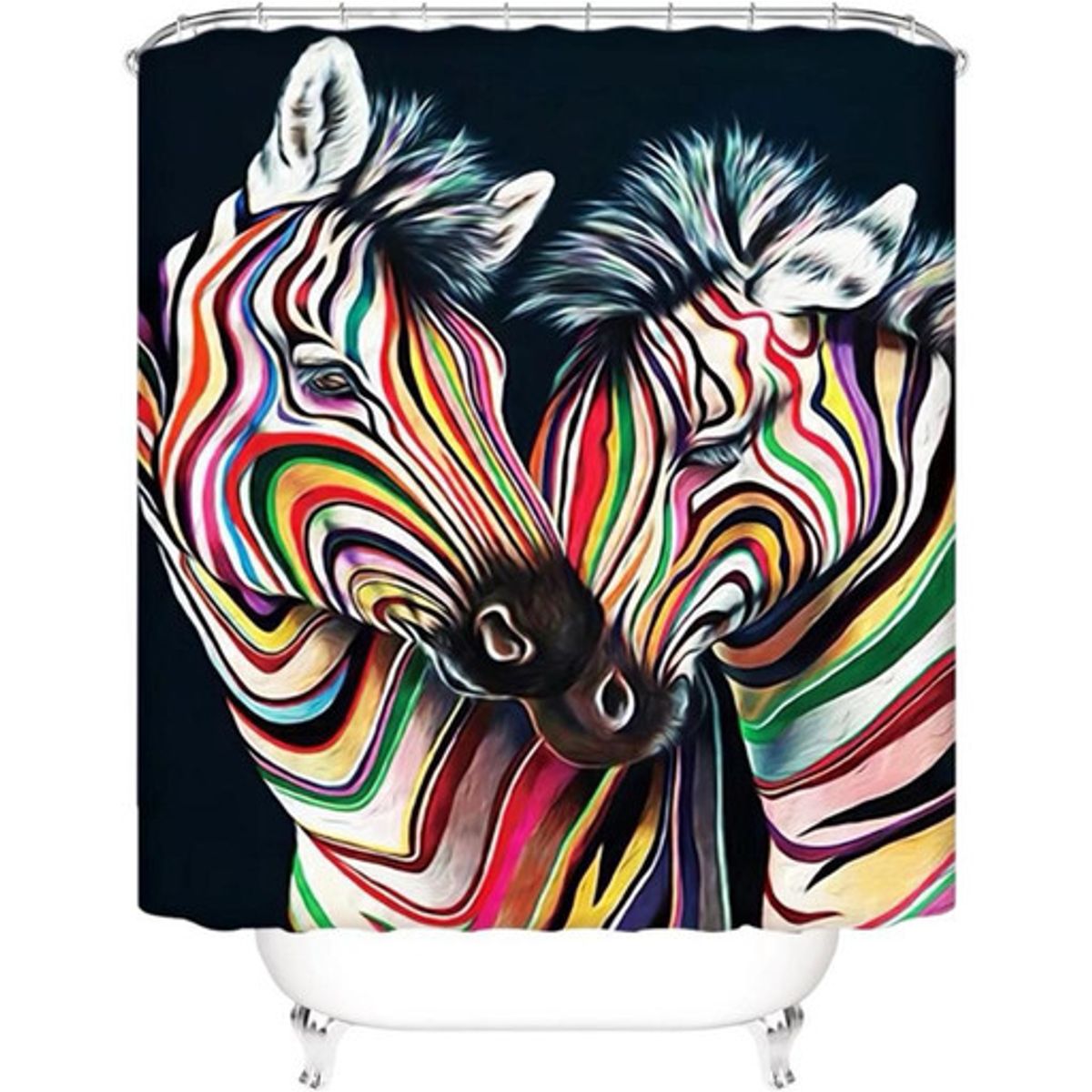 GENERICO - CORTINA DE BAÑO MAS FORRO DE DUCHA IMPERMEABLE.