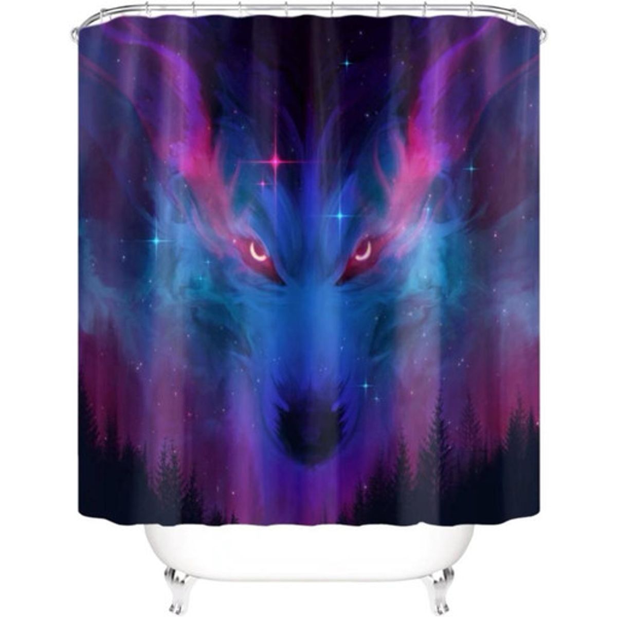 GENERICO - CORTINA DE BAÑO MAS FORRO DE DUCHA IMPERMEABLE