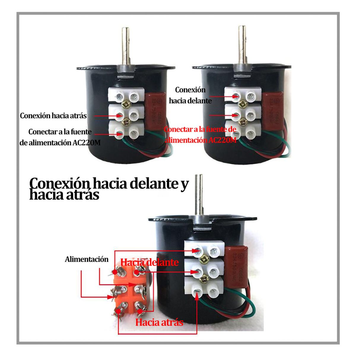 GENERICO - Motorreductor Eléctrico Sincronizado 220v 25rpm Baja Veloci.