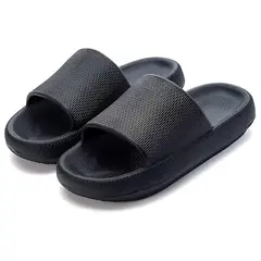 EINICIO - Pantuflas De Baño De Eva Antideslizantes Y Antiolor-Negro