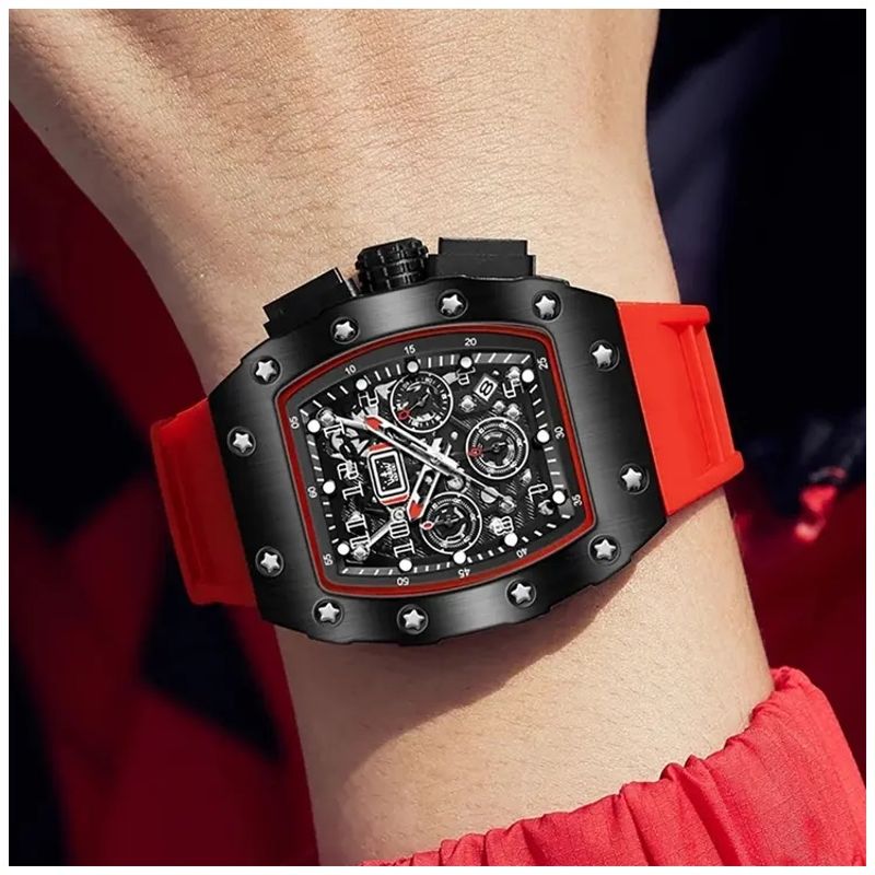 STARTECHOFFICE - Reloj Deportivo de Lujo para Hombre Correa Silicona y Cristal Zafiro