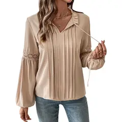 BLWOENS - Polera Manga Larga Mujer - Beige