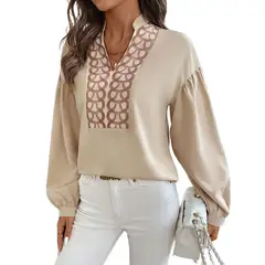 BLWOENS - Polera Manga Larga Mujer - Beige