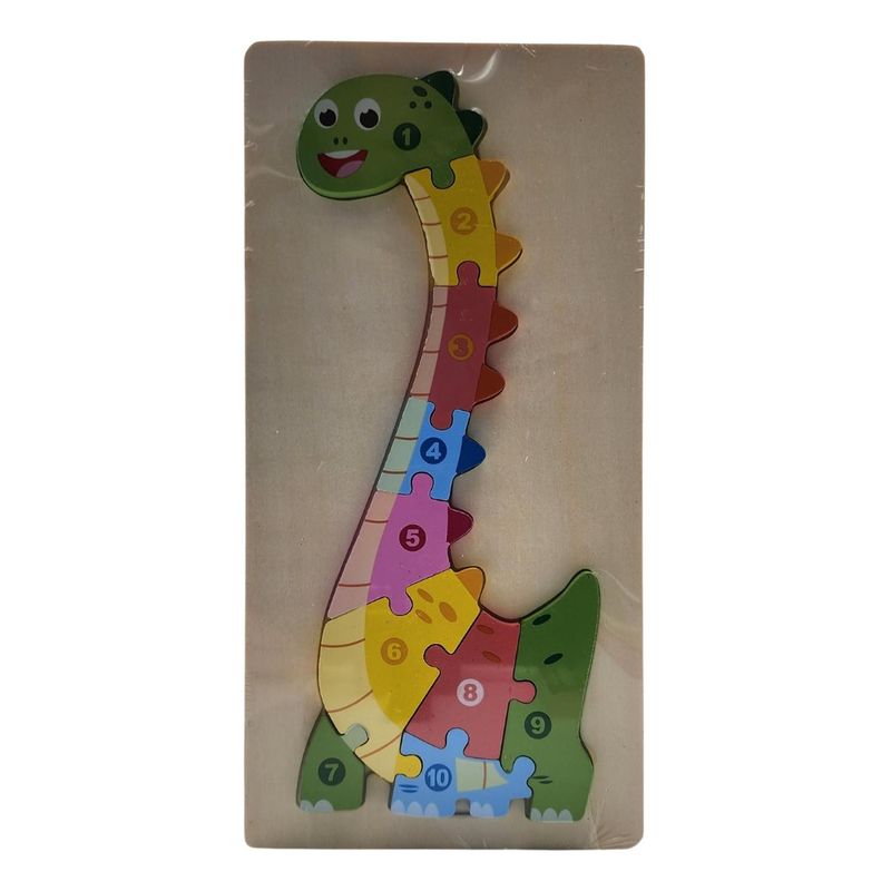 GENERICO - Puzzle Juego De Madera Dinosaurio Juguete Educativo