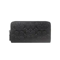 COACH - Accordion Wallet In Signature Leather Black CE551