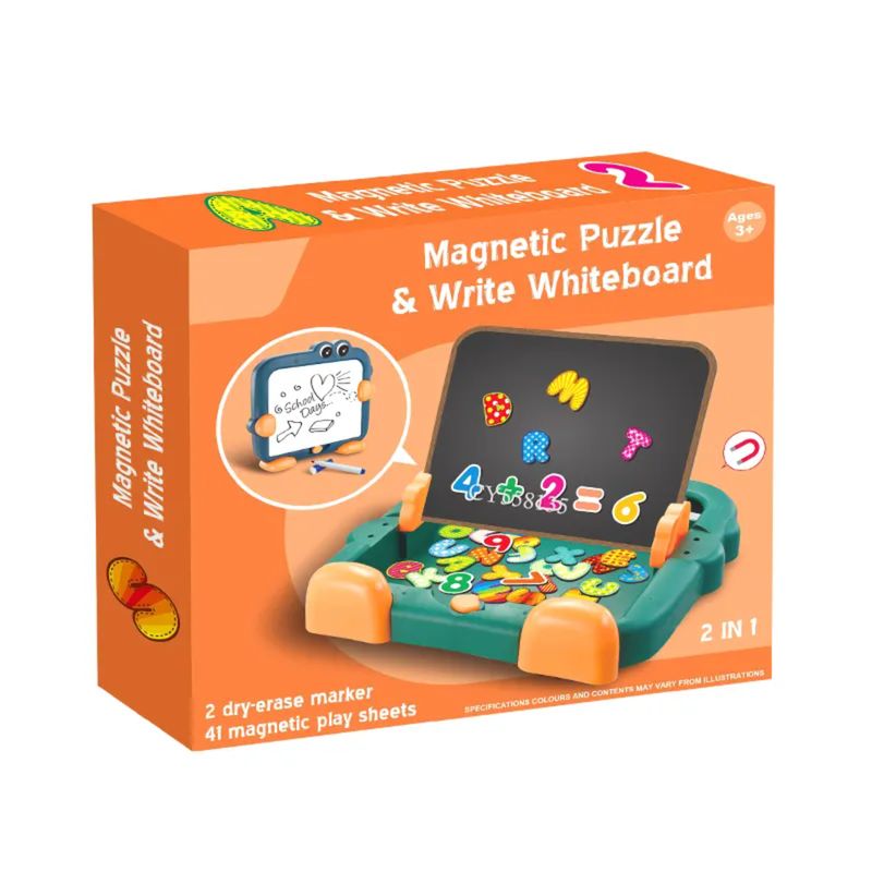 GENERICO - Pizarra Magnetica Puzzle Rompecabezas Tablero Juguete 2 En 1