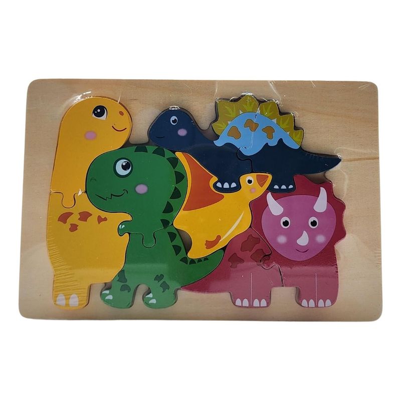 GENERICO - Puzzle Juego De Madera Dinosaurios Juguete Educativo