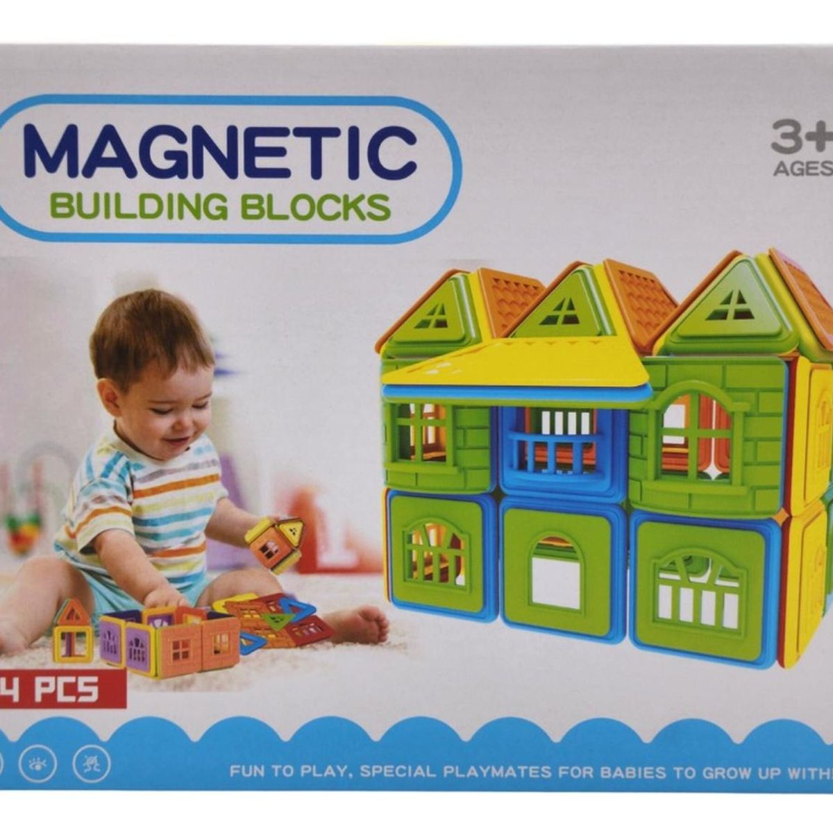 GENERICO - Set De Construccion Magnetico Piezas Magneticas 74 Piezas