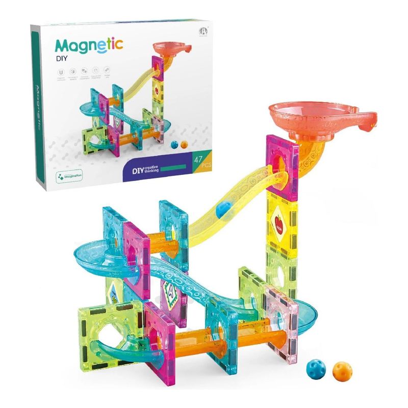GENERICO - Set De Construccion Magnetico Piezas Magneticas 47 Piezas