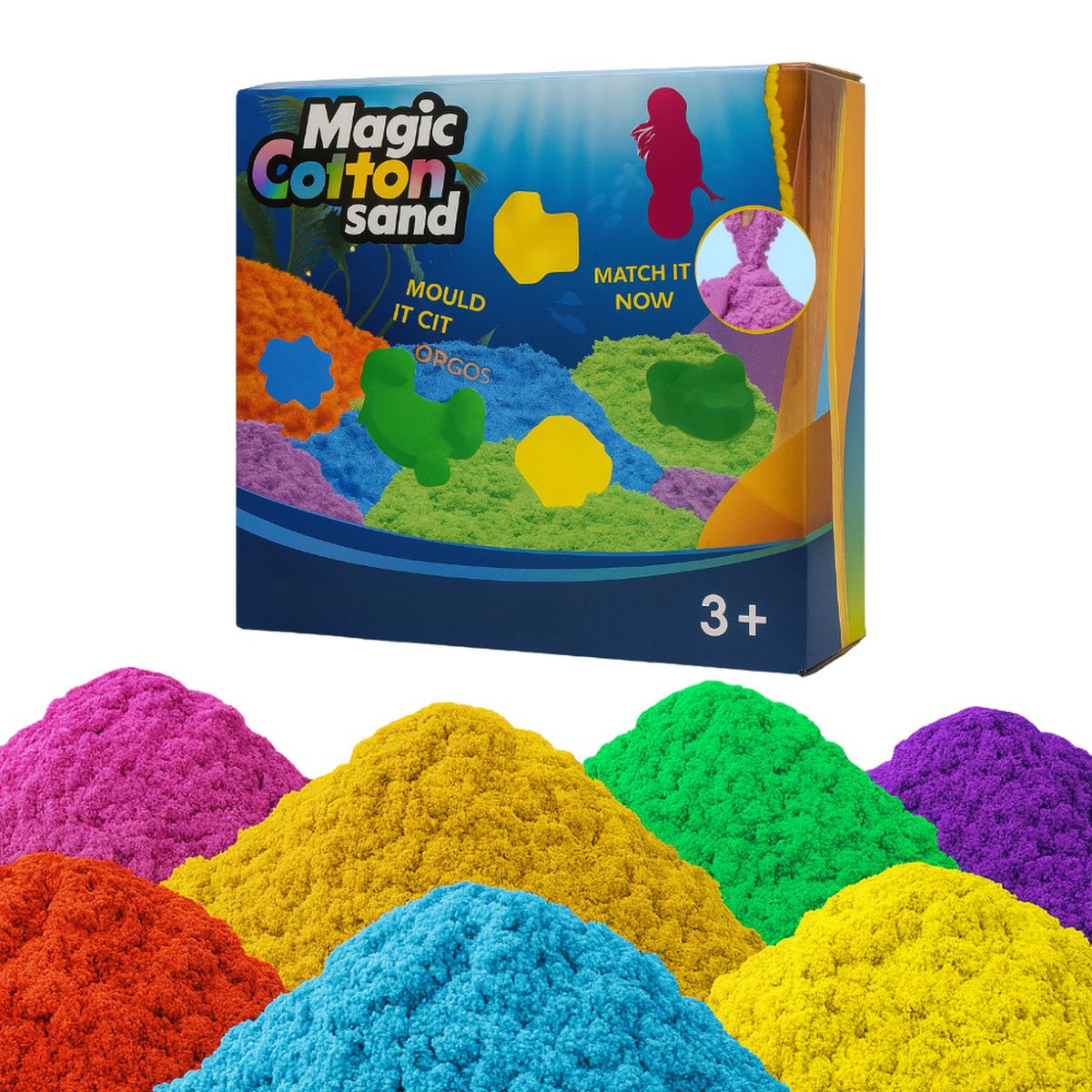 GENERICO - Set De Arena Magica Con Accesorios Y Moldes Animales De Mar