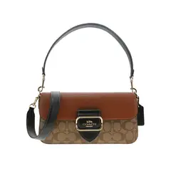 COACH - Morgan Shoulder Bag Signature Canvas Khaki Multi CE560