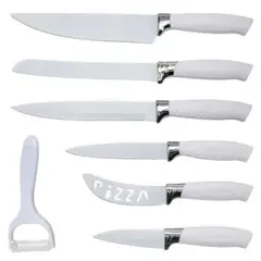 GENERICO - Juego de 7 Cuchillos Profesionales Blancos