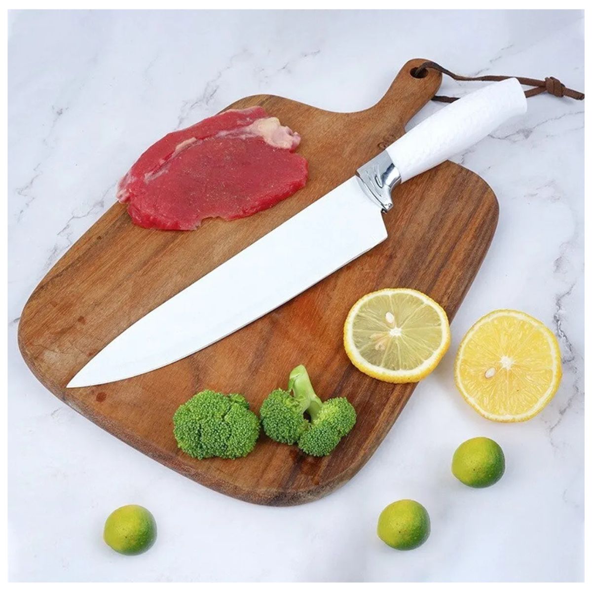 GENERICO - Juego de 7 Cuchillos Profesionales Blancos