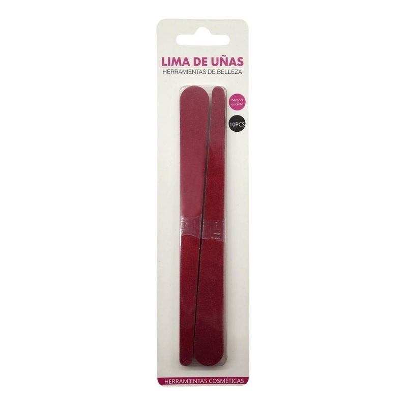 GENERICO - Set De 10 Limas Para Uñas Delgadas Manicura Manicure