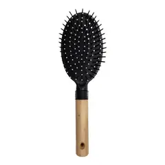 GENERICO - Cepillo Para Peinar El Pelo Ovalado Mango Madera