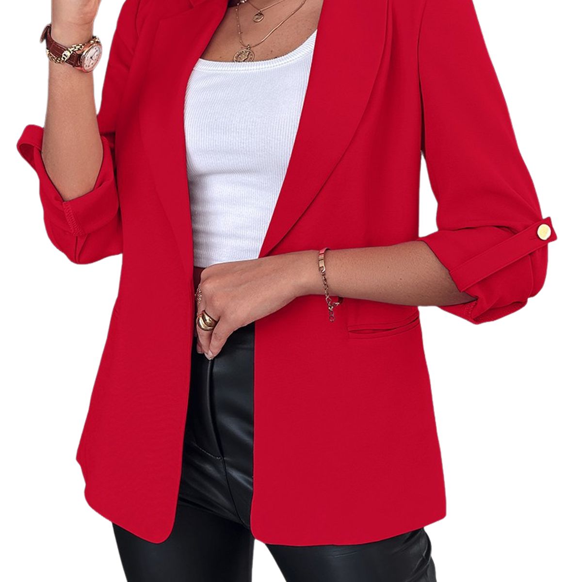 BLWOENS - Chaqueta de invierno para mujer - Rojo