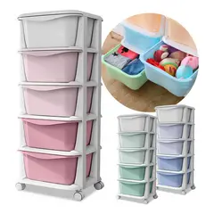 ANYHOGAR - Cajonera 5 Pisos Organizador Cocina Baño Closet Con Ruedas