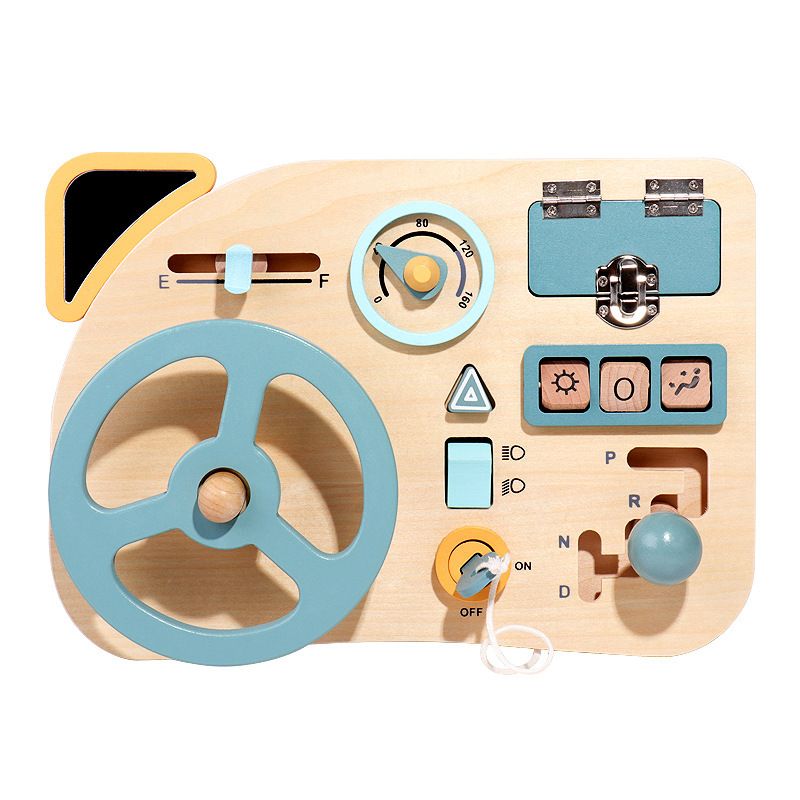 DANWEILE - Tablero Interactivo de Madera para Niños Aprende a Conducir