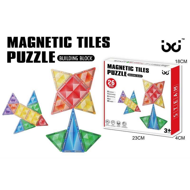 DANWEILE - Juego de Bloques Magnéticos Para Construir 26 piezas