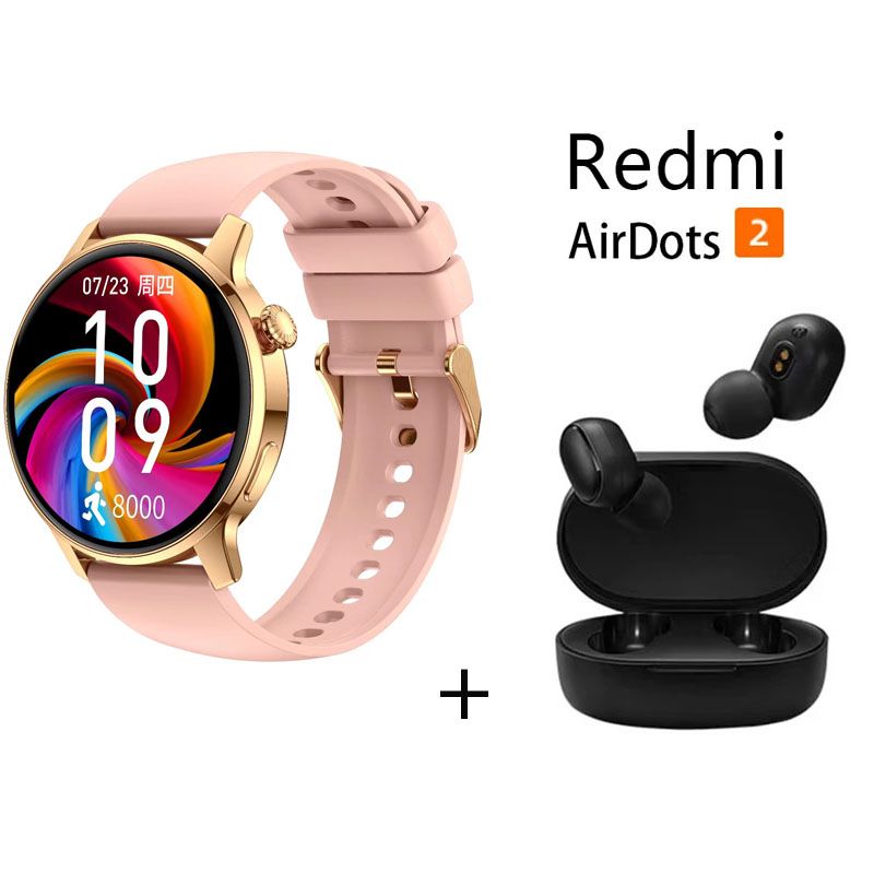 XIAOMI - S46 reloj inteligente deportivo + combo Redmi AirDots 2 - Dorado