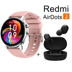 XIAOMI - S46 reloj inteligente deportivo + combo Redmi AirDots 2 - Rosa.