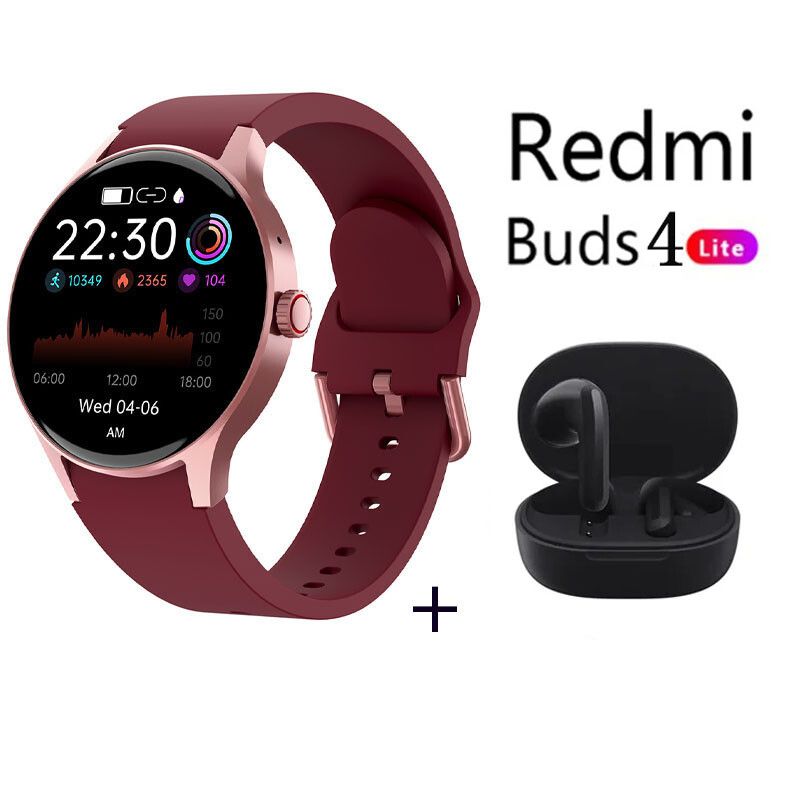 XIAOMI - Y80 reloj inteligente deportivo púrpura + Redmi Buds 4 Lite - Negro.
